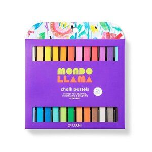 Mondo Llama 24-Count Soft Chalk Pastels For Drawing Illustrating & Coloring